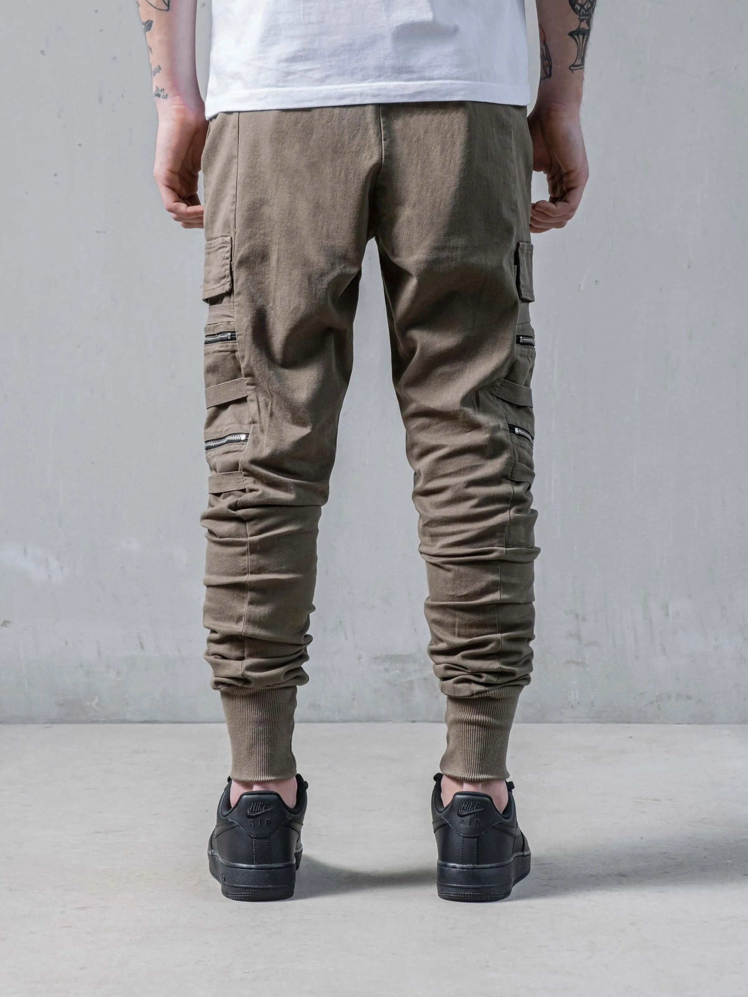 Khaki Swish Cargo Pants