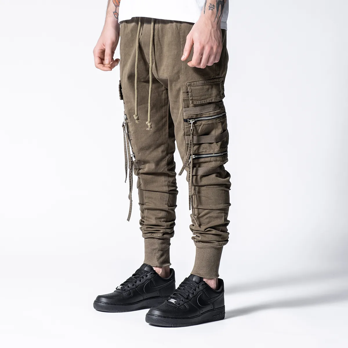 Khaki Swish Cargo Pants