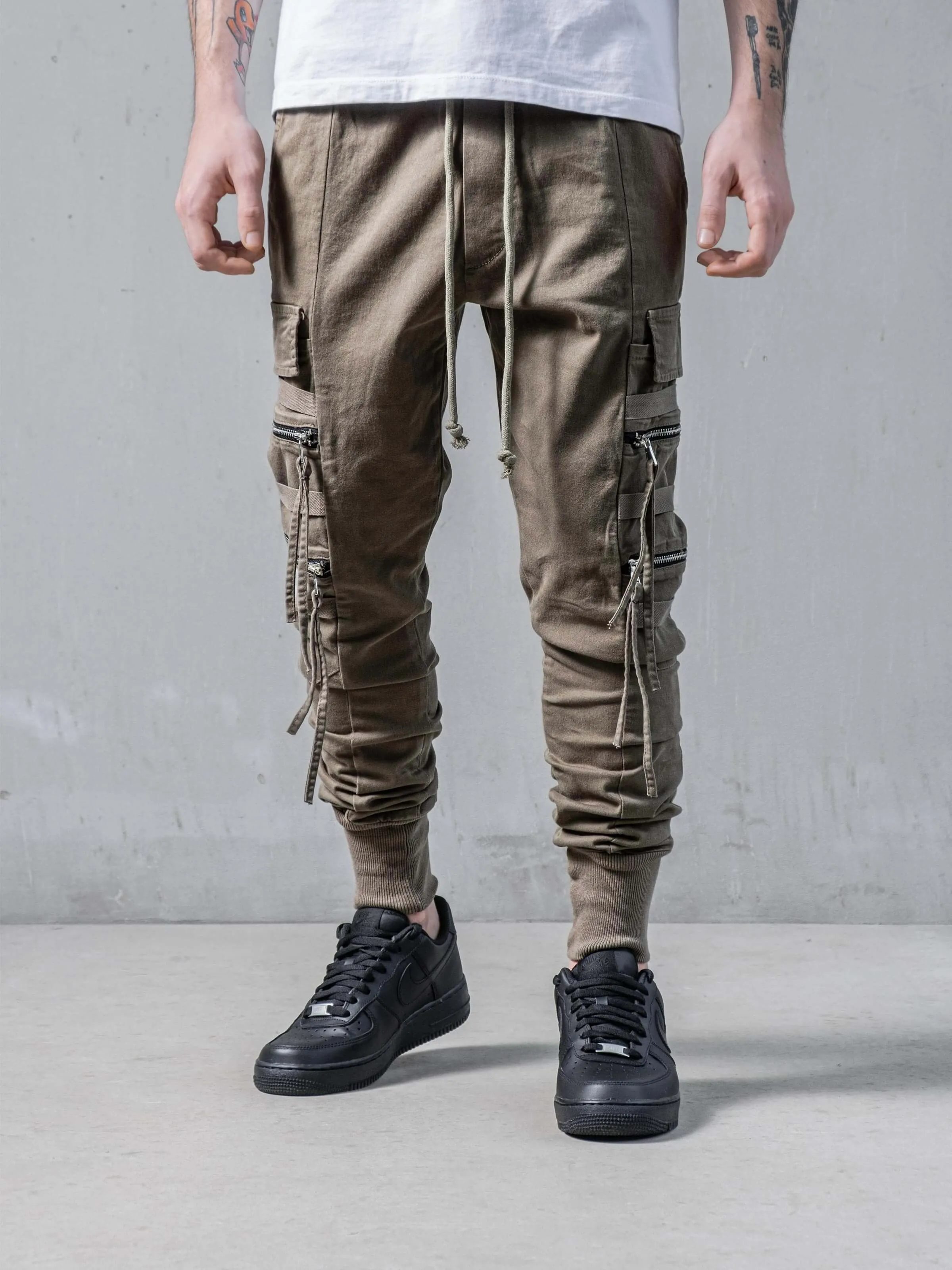 Khaki Swish Cargo Pants