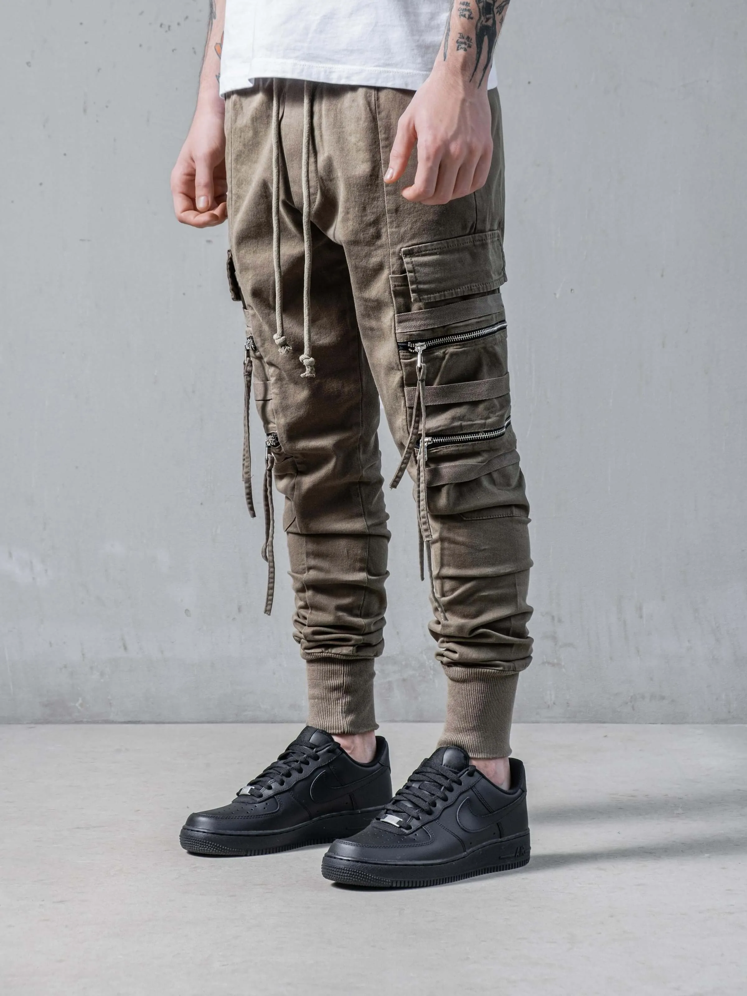 Khaki Swish Cargo Pants