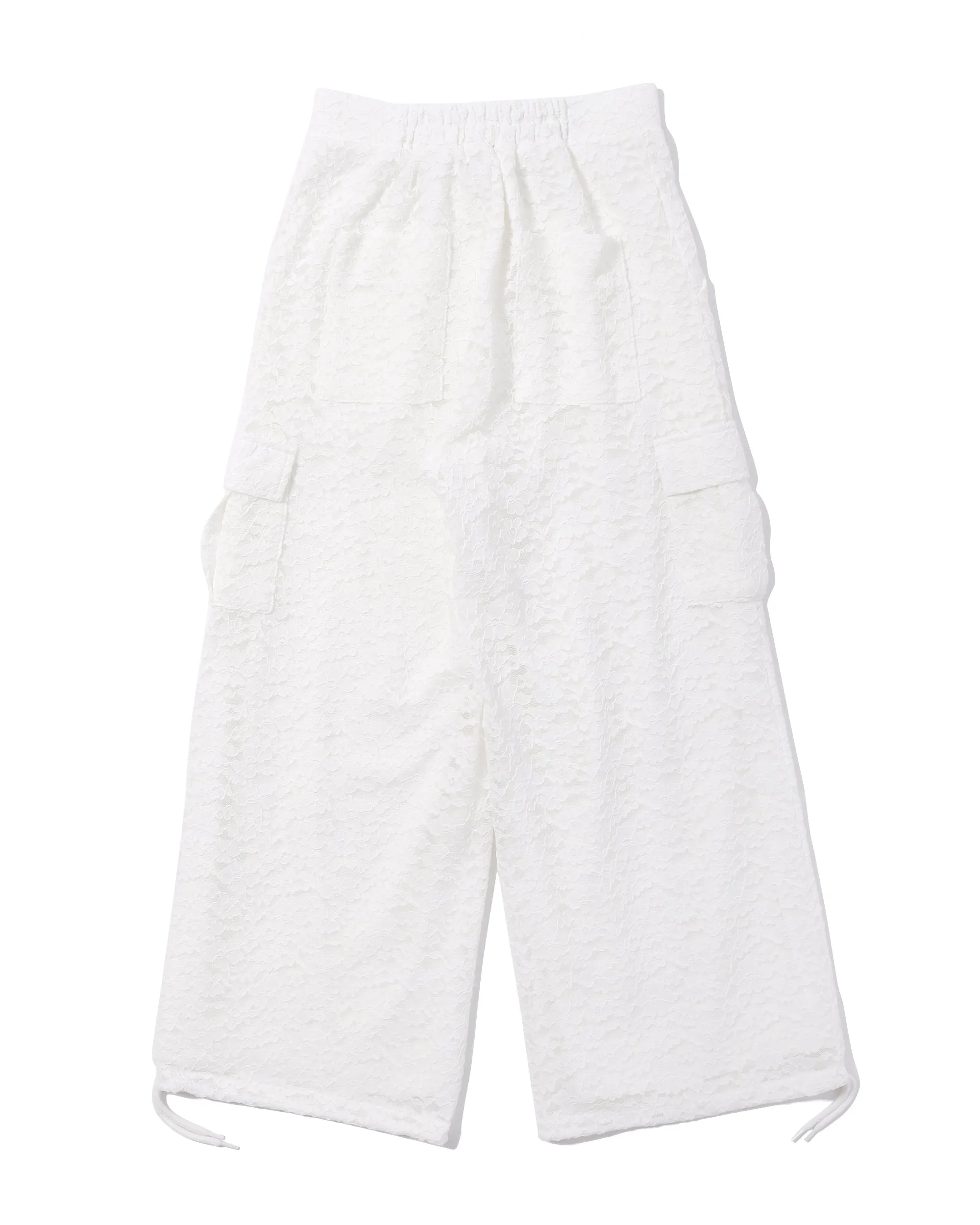 Lace cargo pants (White)