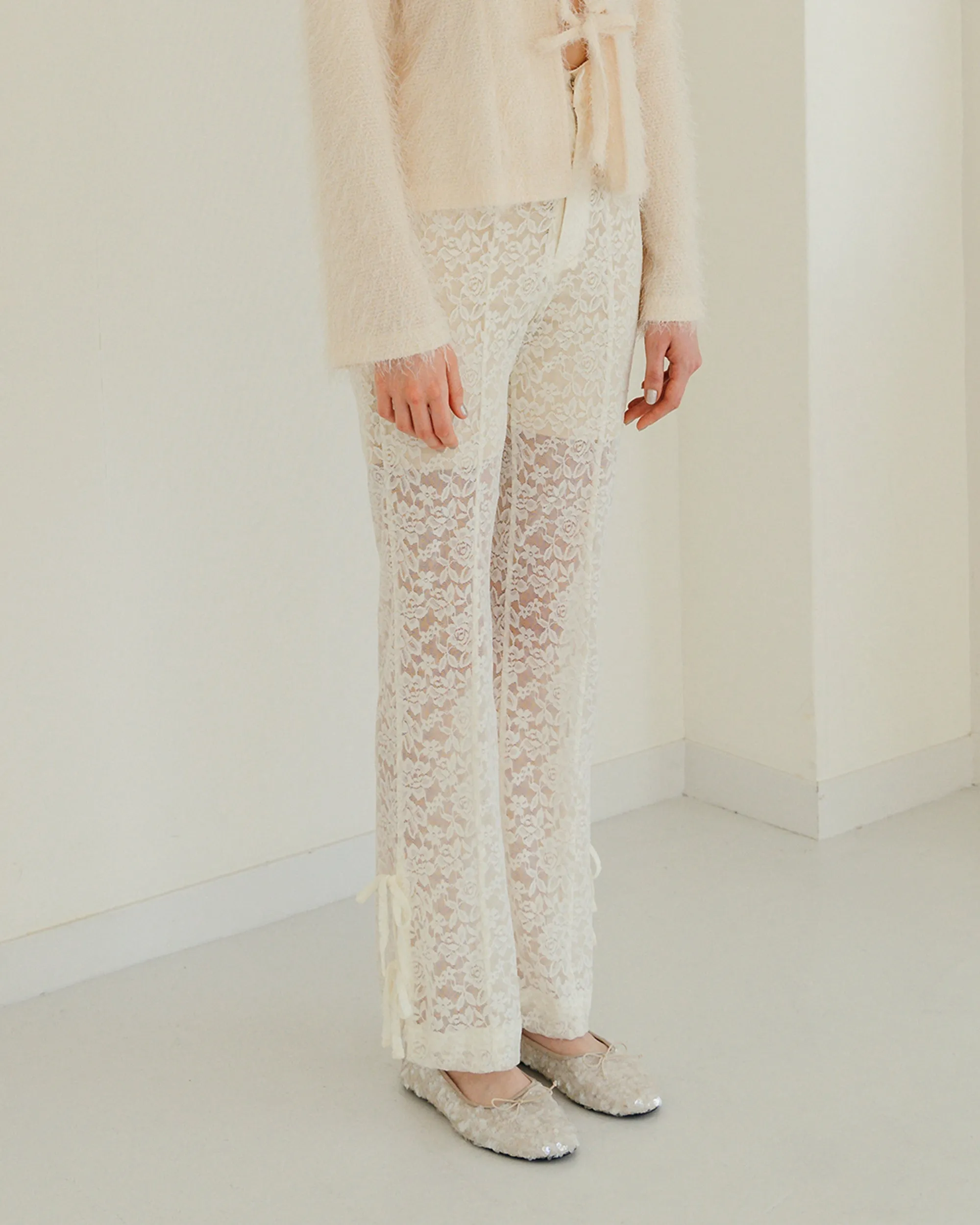 lace flare pants