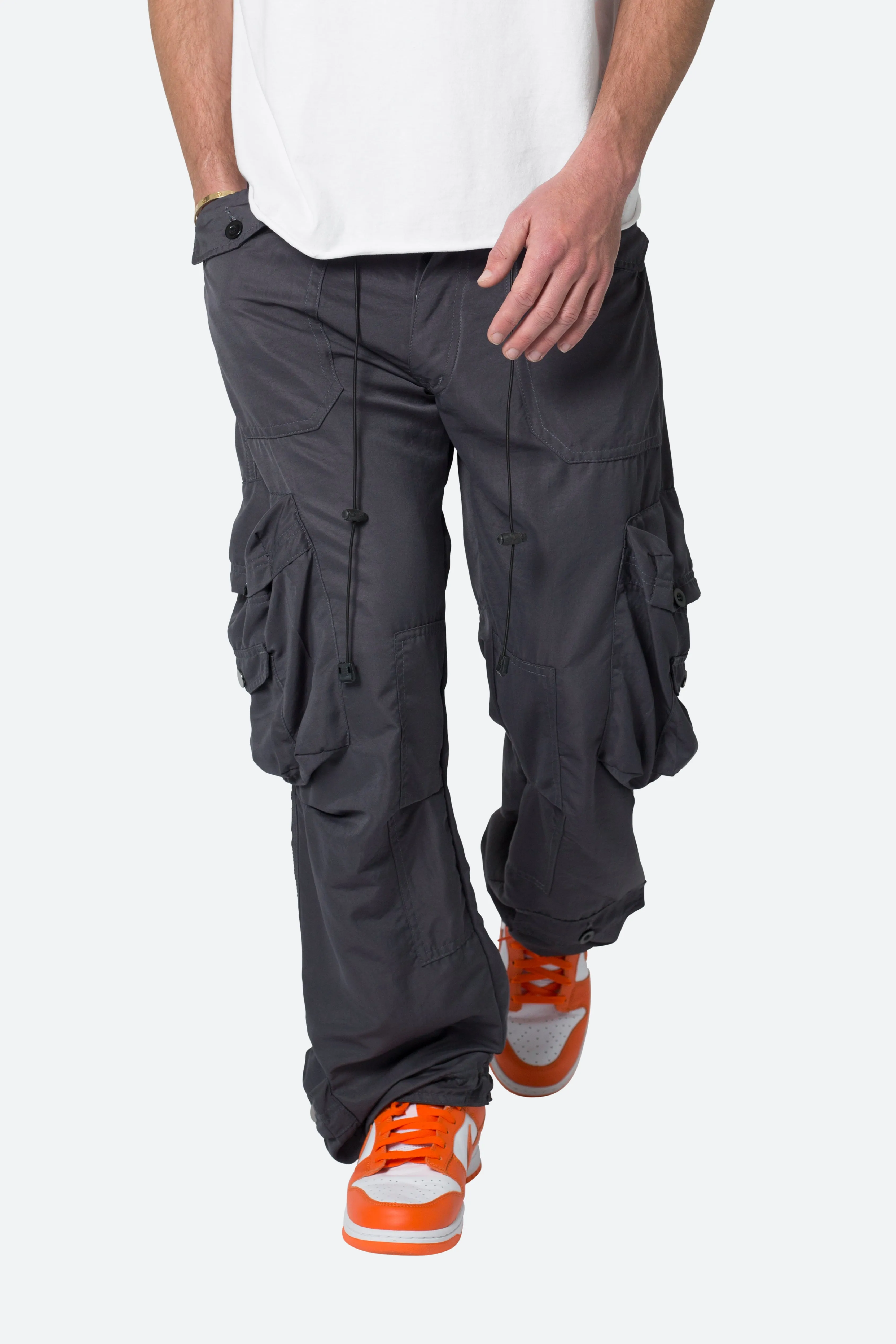 Lightweight Cinch Cargo Pants - Faded Black