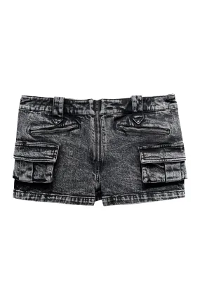 Low waist tooling jeans shorts