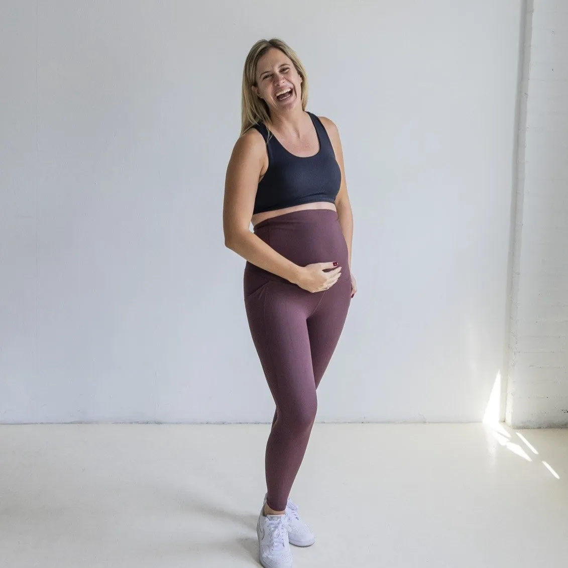 Lux Maternity Pants - Fossil