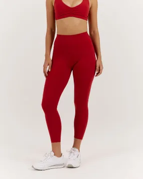 LUXE LEGGINGS 24" - CHERRY