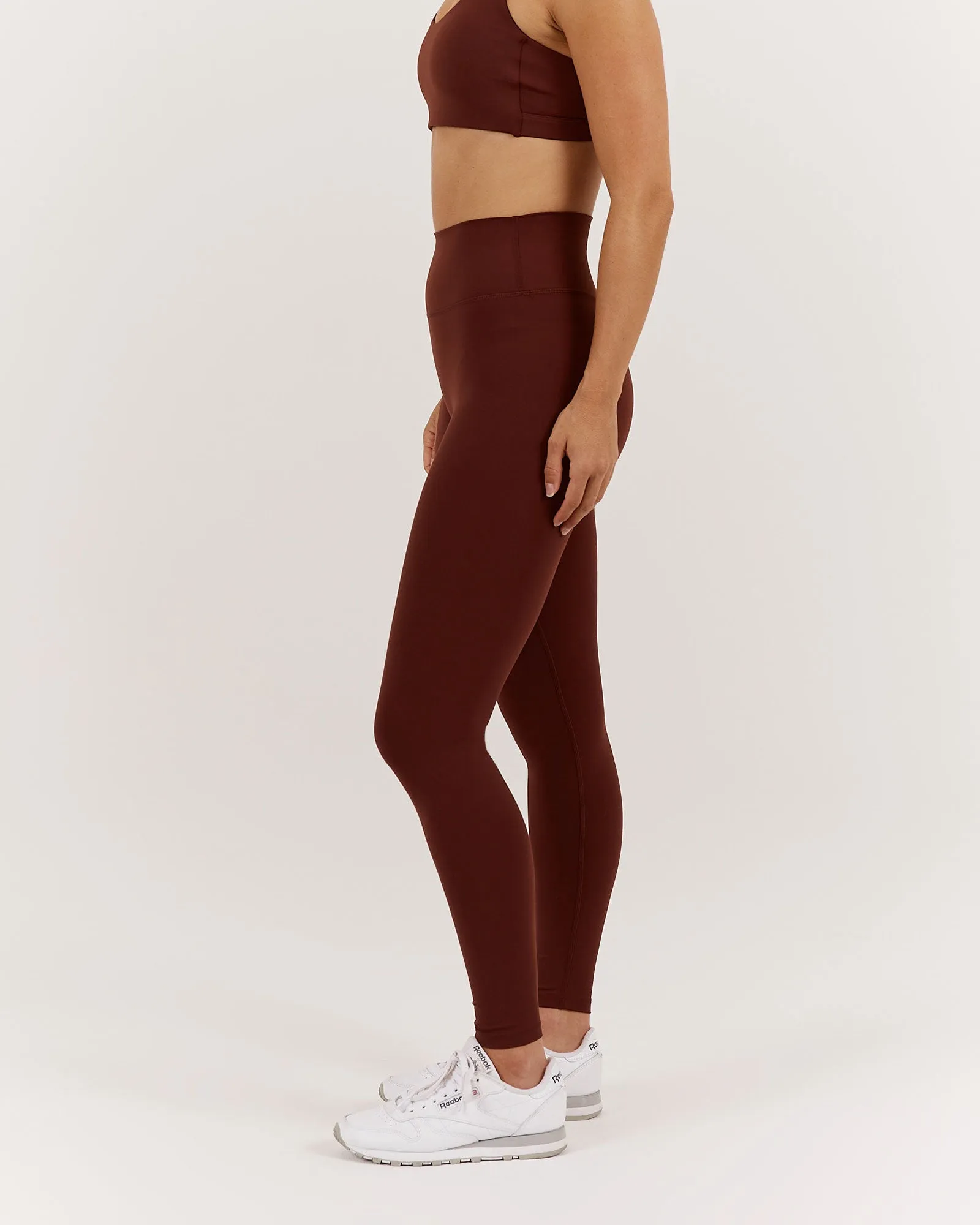 LUXE LEGGINGS 28" - CHOCOLATE