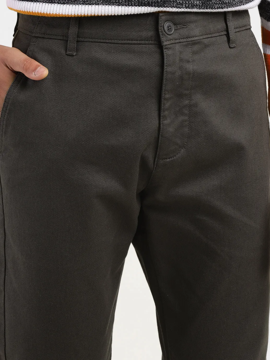 Men's 512 Brown Slim Tapered Fit Trousers