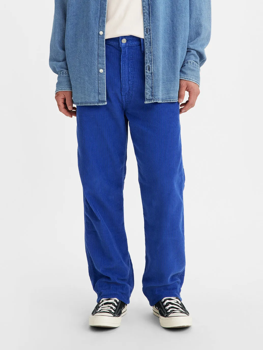 Men's Blue Loose Fit Trousers