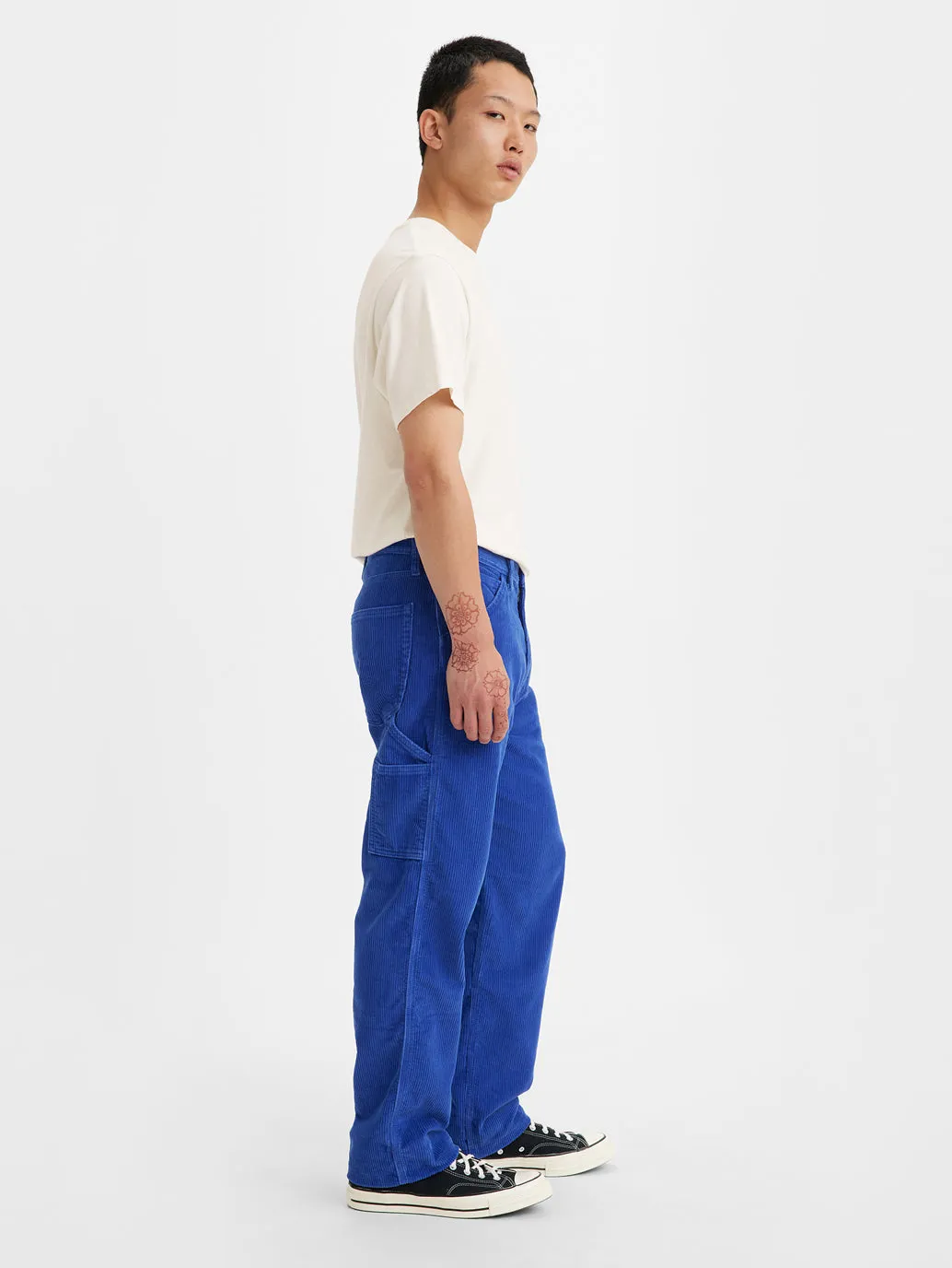 Men's Blue Loose Fit Trousers