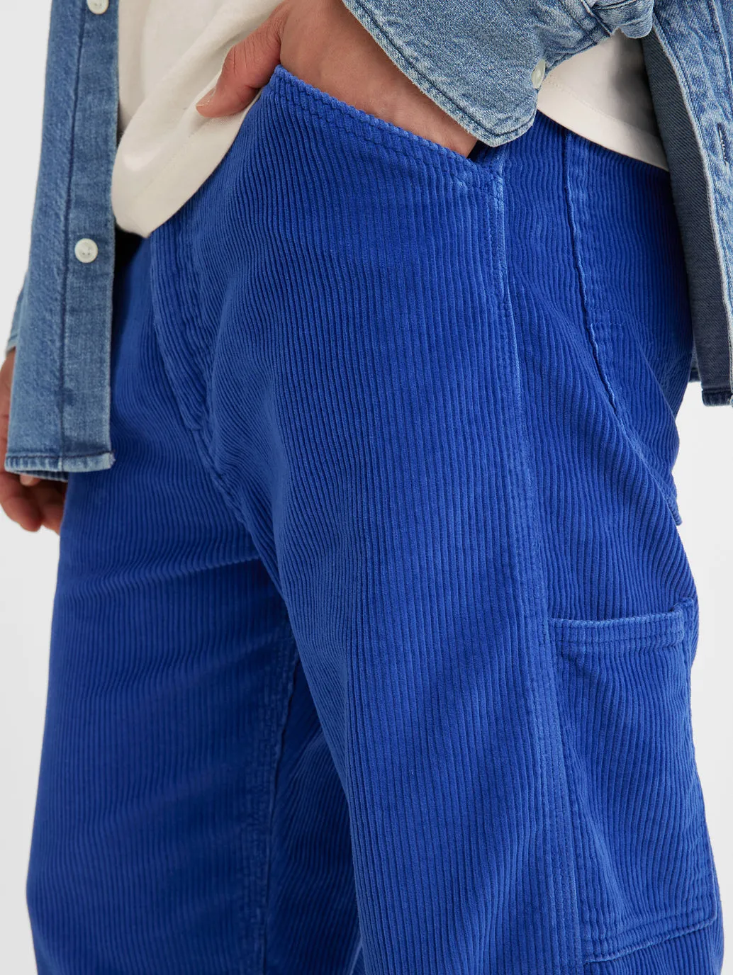 Men's Blue Loose Fit Trousers