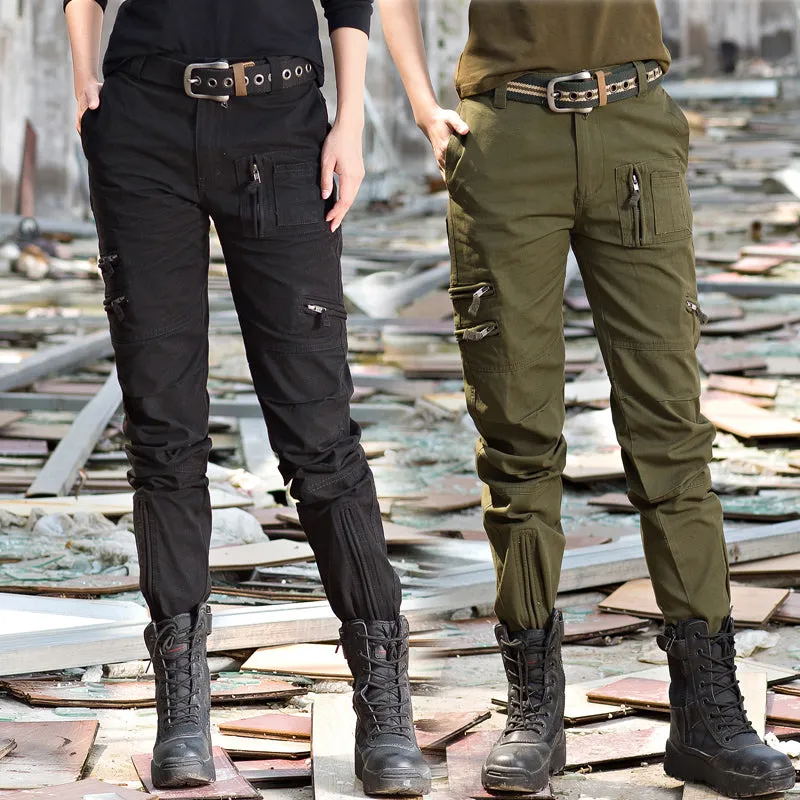 Military StyleMulti-Pocket Women's Cargo Pants