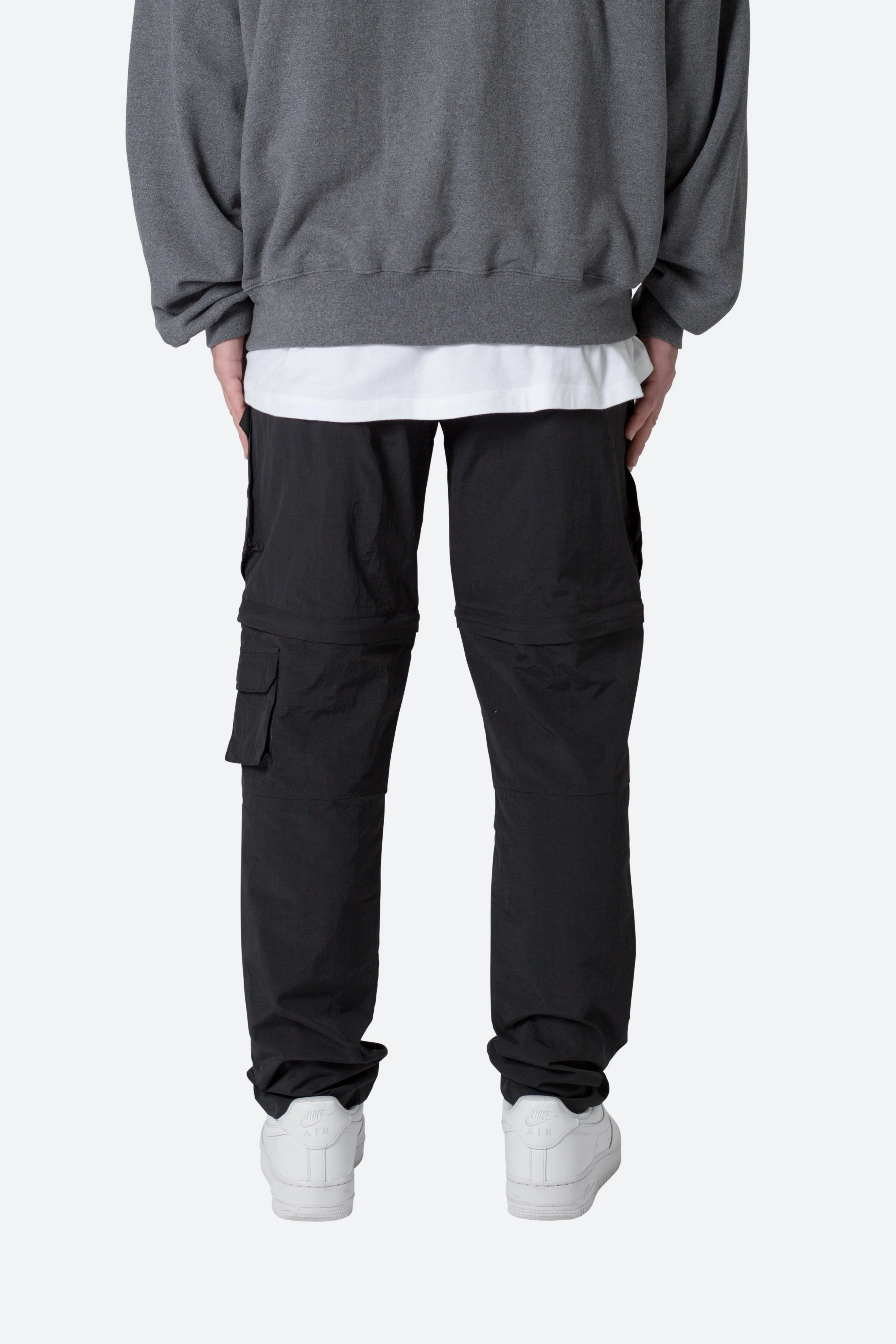 Black Nylon Cargo Traveler Pants - Durable, Lightweight, and Versatile