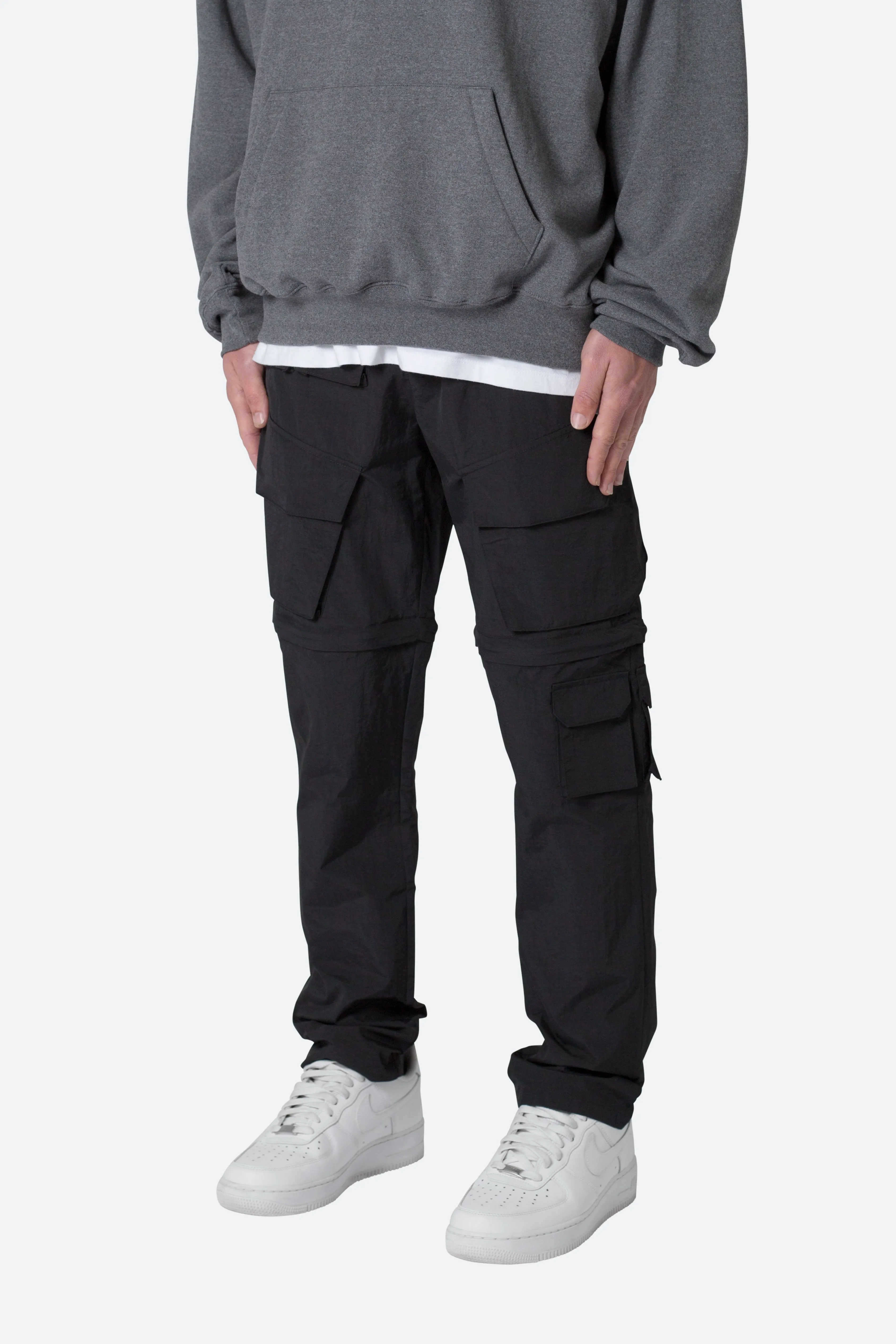 Black Nylon Cargo Traveler Pants - Durable, Lightweight, and Versatile