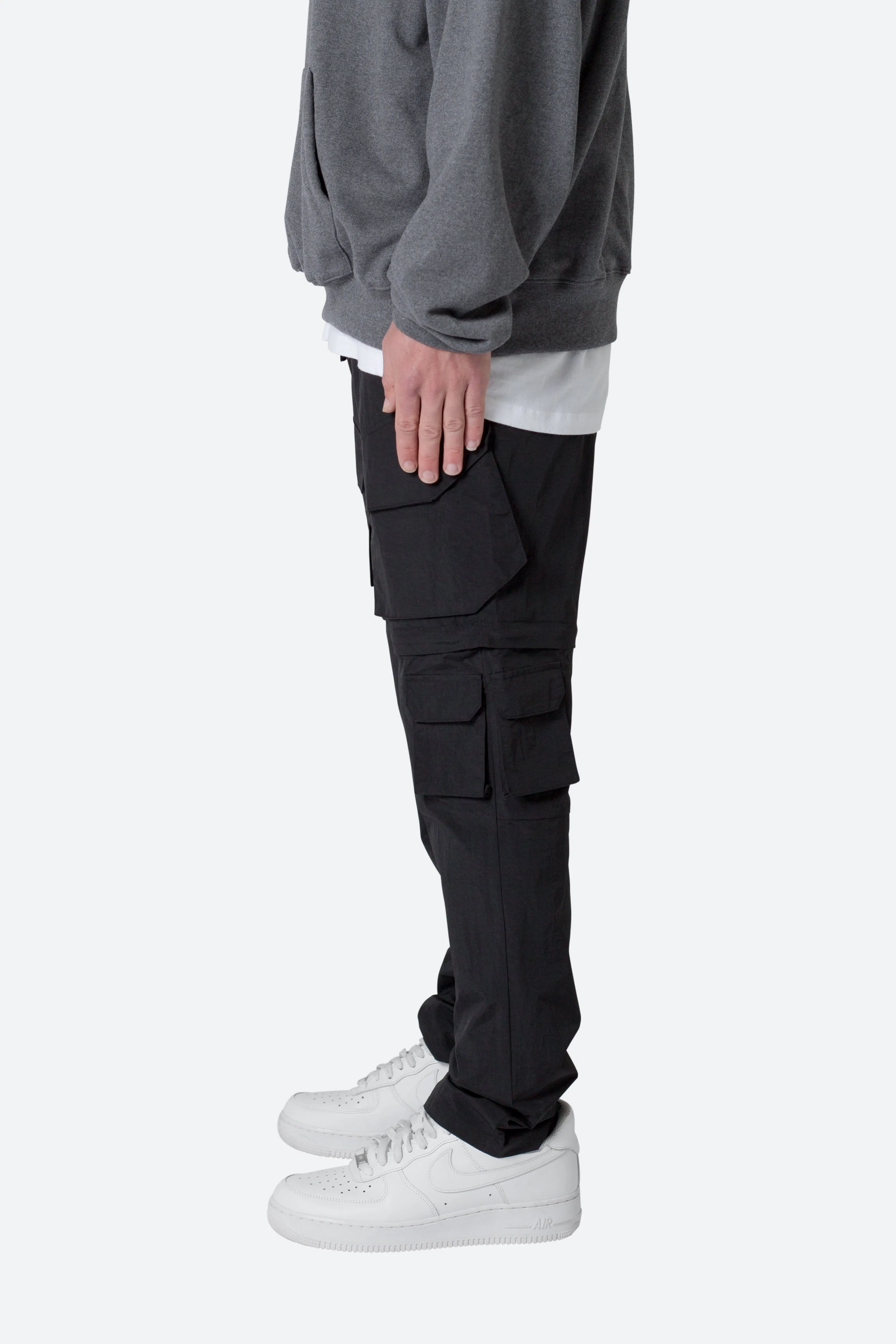 Black Nylon Cargo Traveler Pants - Durable, Lightweight, and Versatile