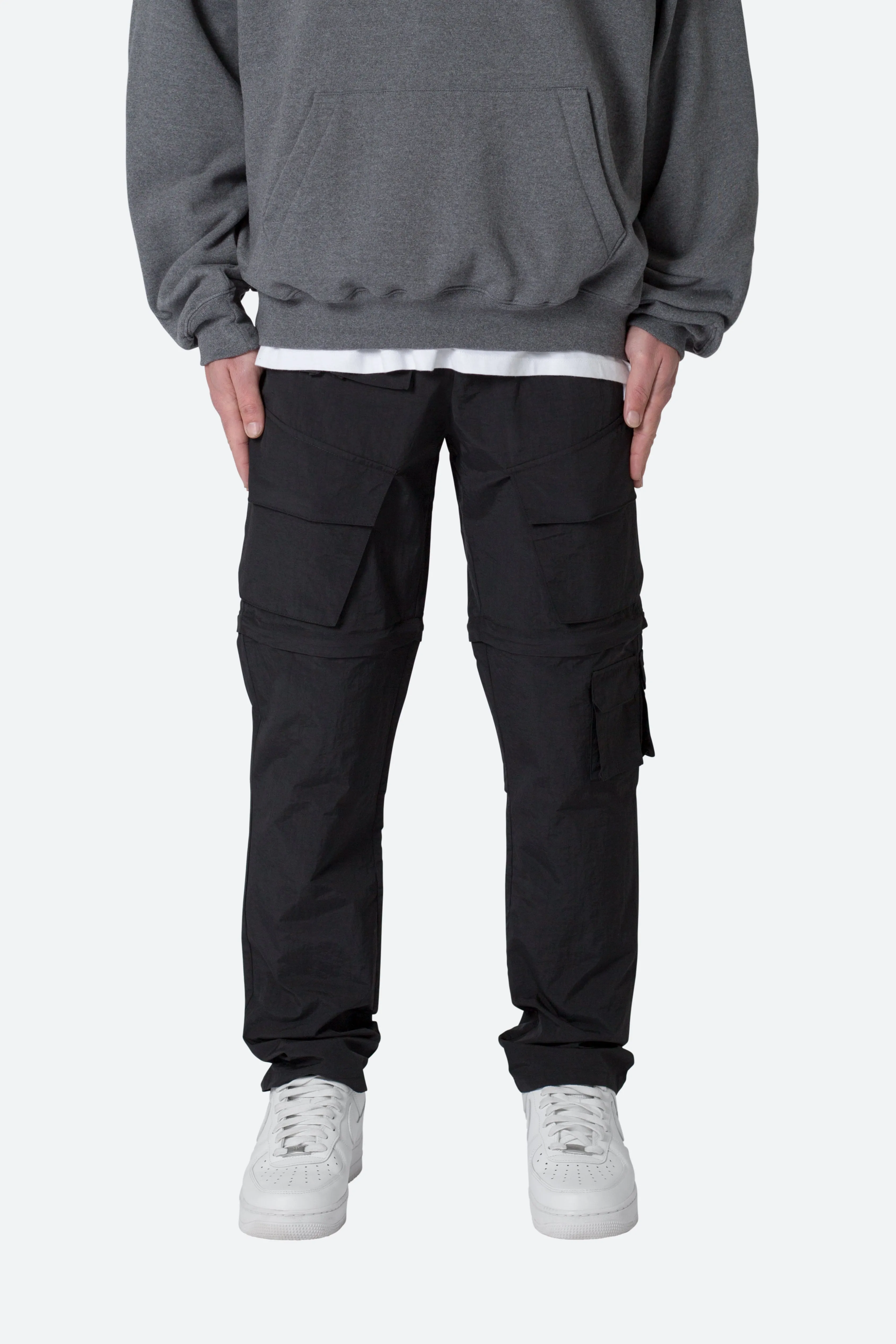 Black Nylon Cargo Traveler Pants - Durable, Lightweight, and Versatile