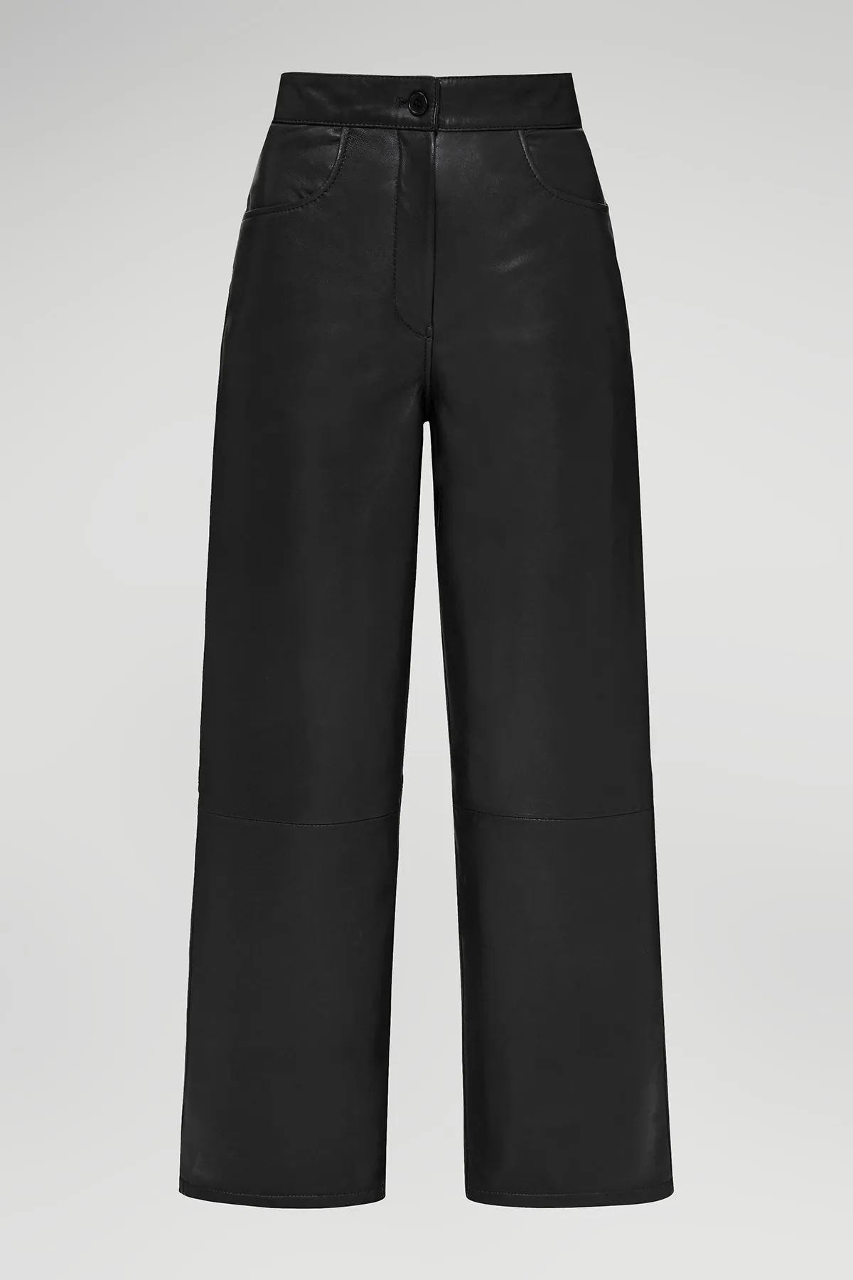 Odette - Black Leather Pant