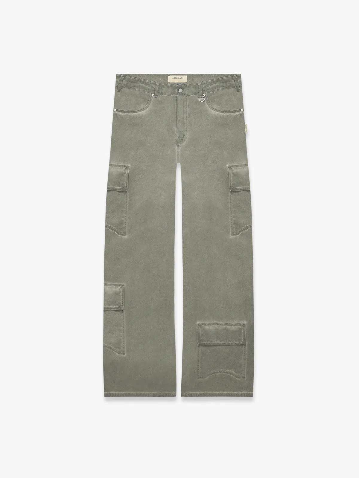 OIL WASHED CARGO PANTS - KHAKI