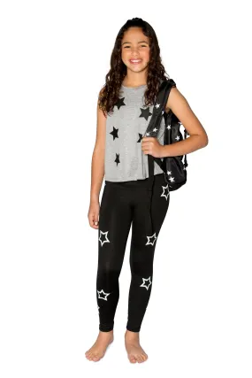 Open Stars White Leggings