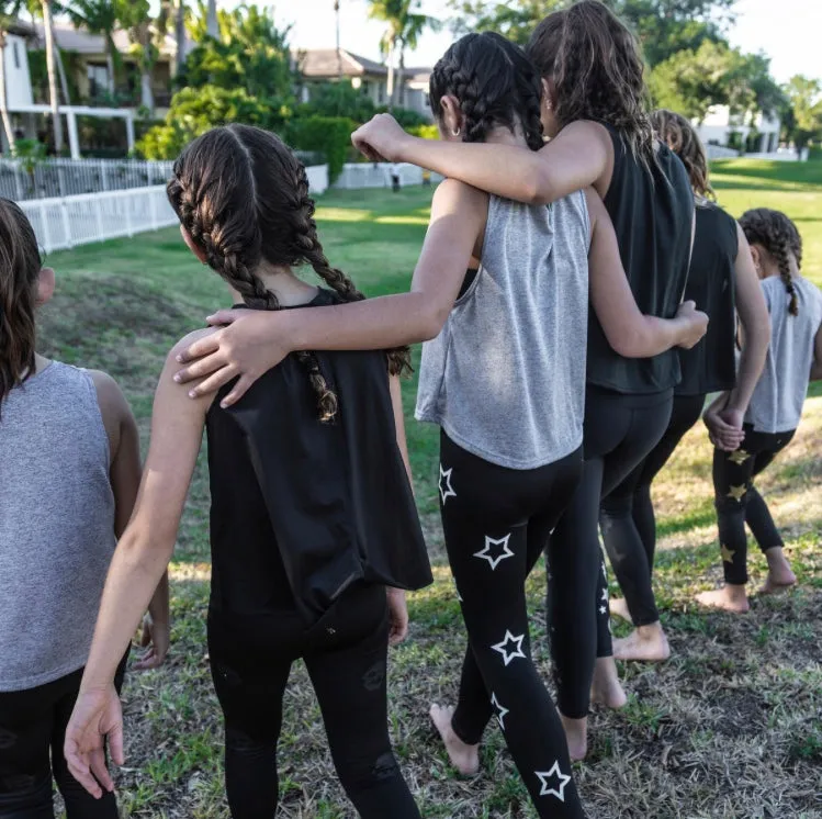 Open Stars White Leggings