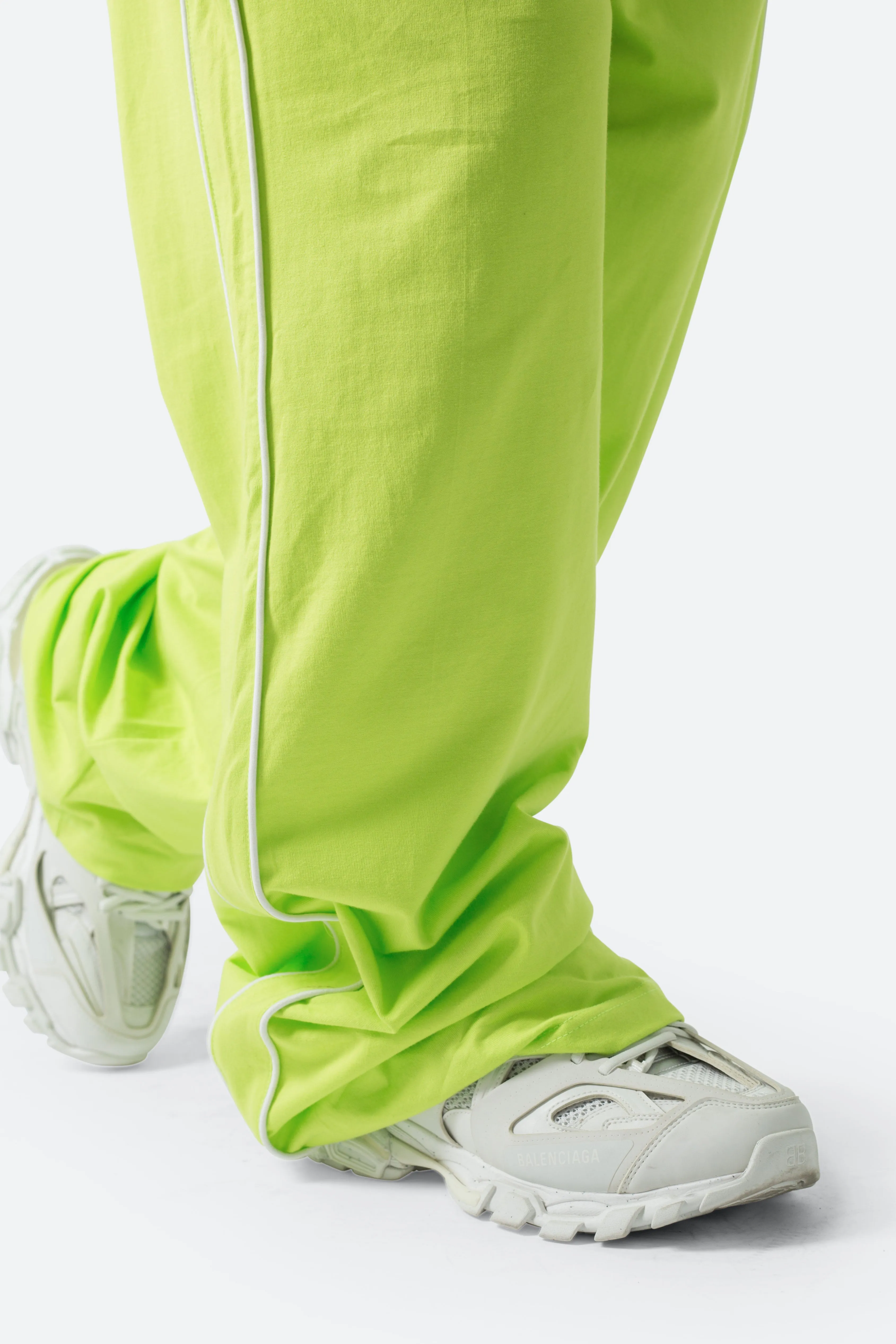 Oversized Jersey Track Pants - Acid Lime