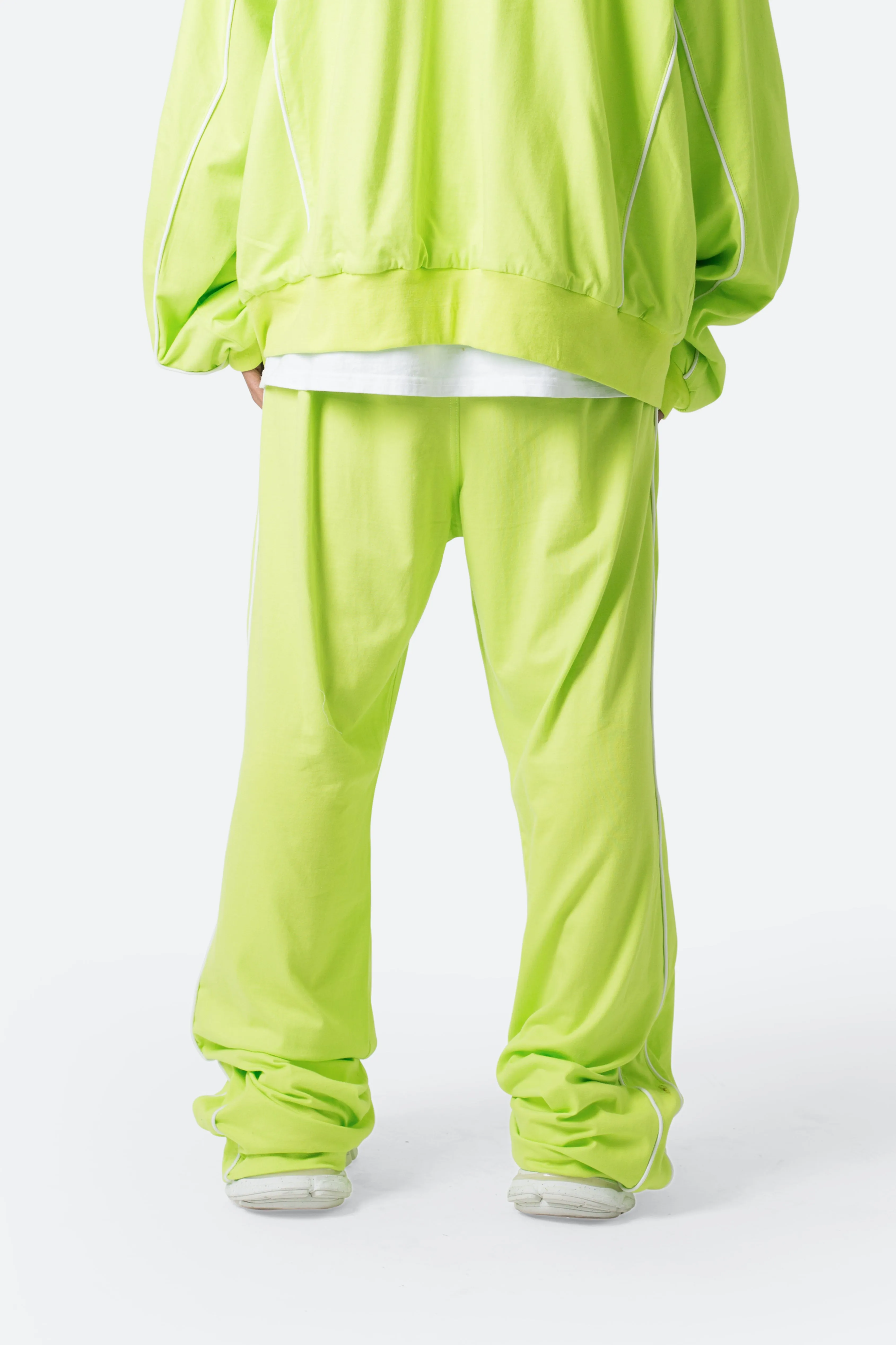 Oversized Jersey Track Pants - Acid Lime