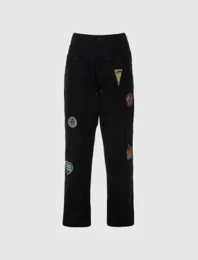 Patch Embroidered Carpenter Pants