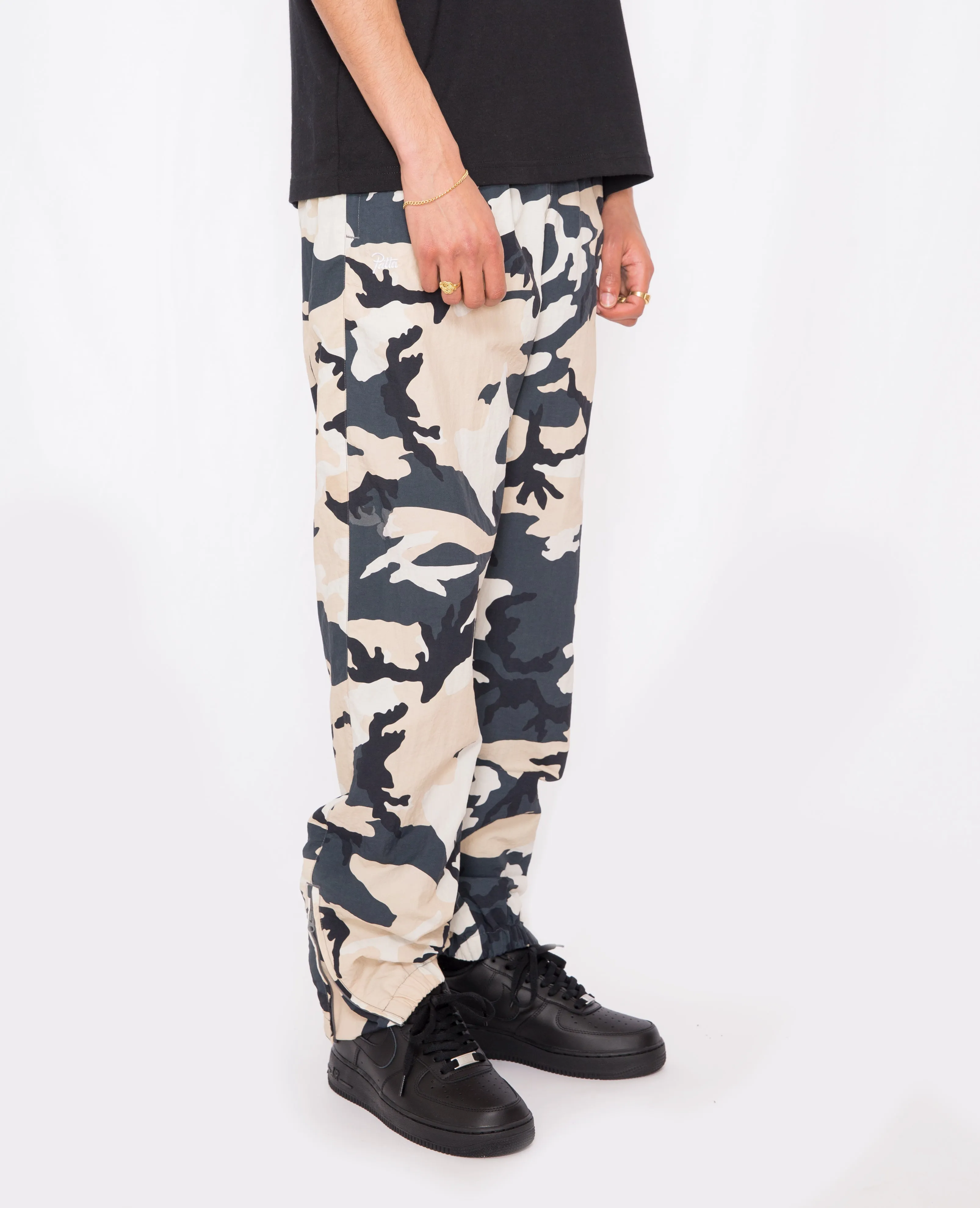 Patta Basic Relaxed Nylon Track Pants (Sand Woodland Camo)