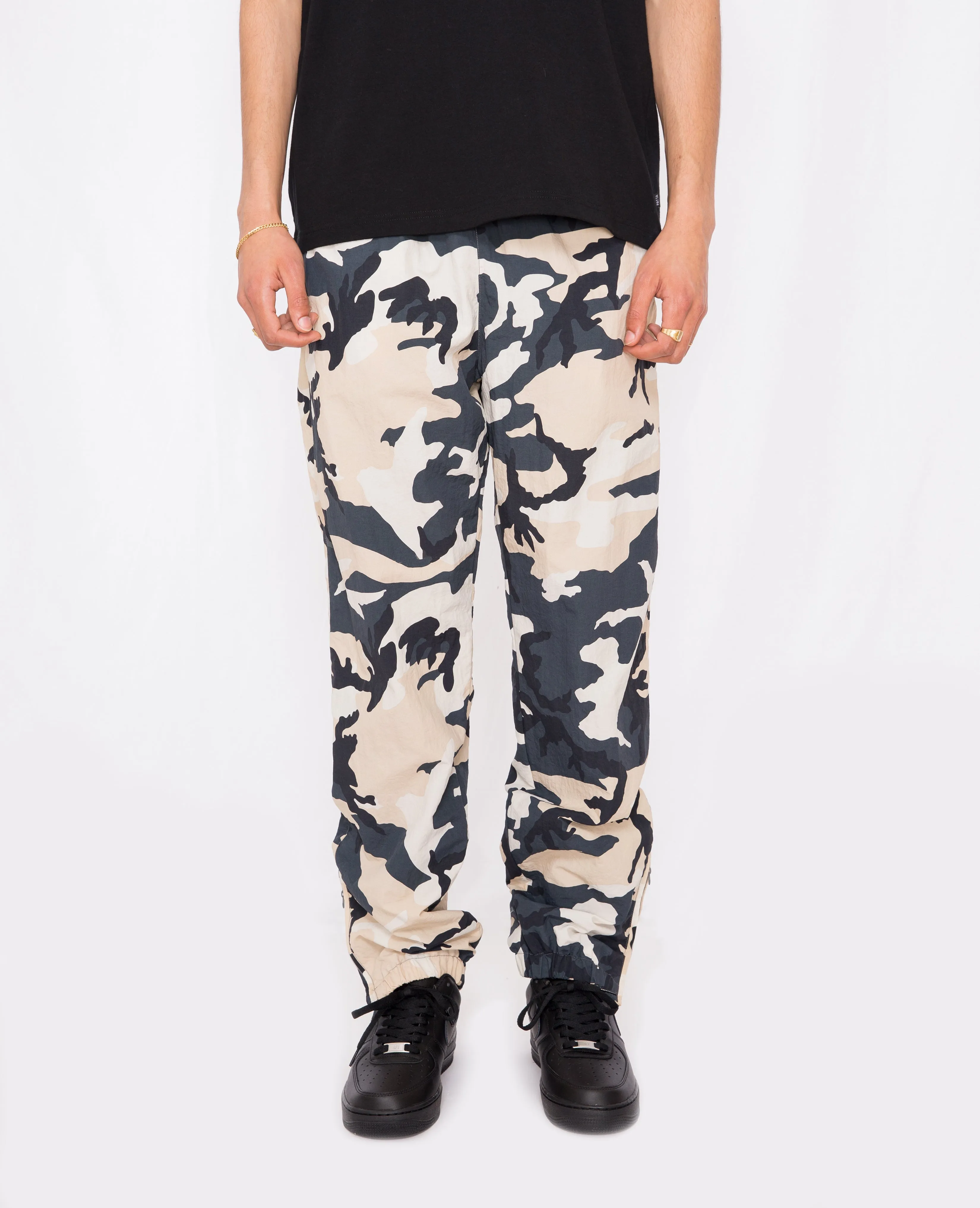 Patta Basic Relaxed Nylon Track Pants (Sand Woodland Camo)