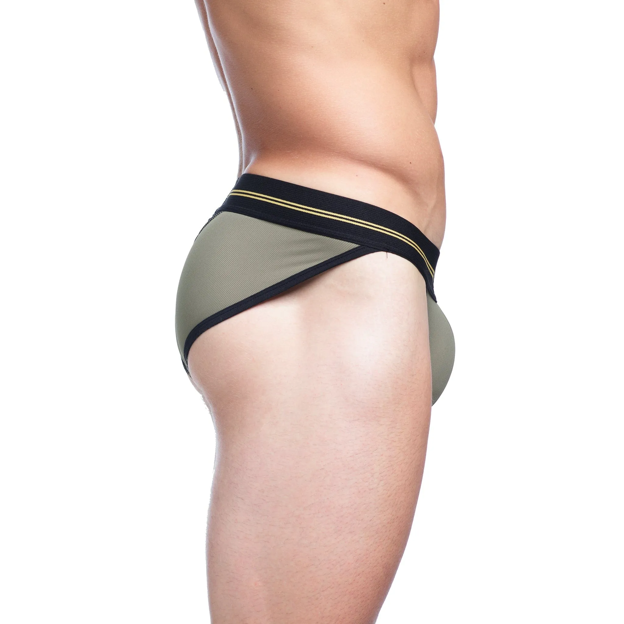 Performance Rib Sport Brief Green