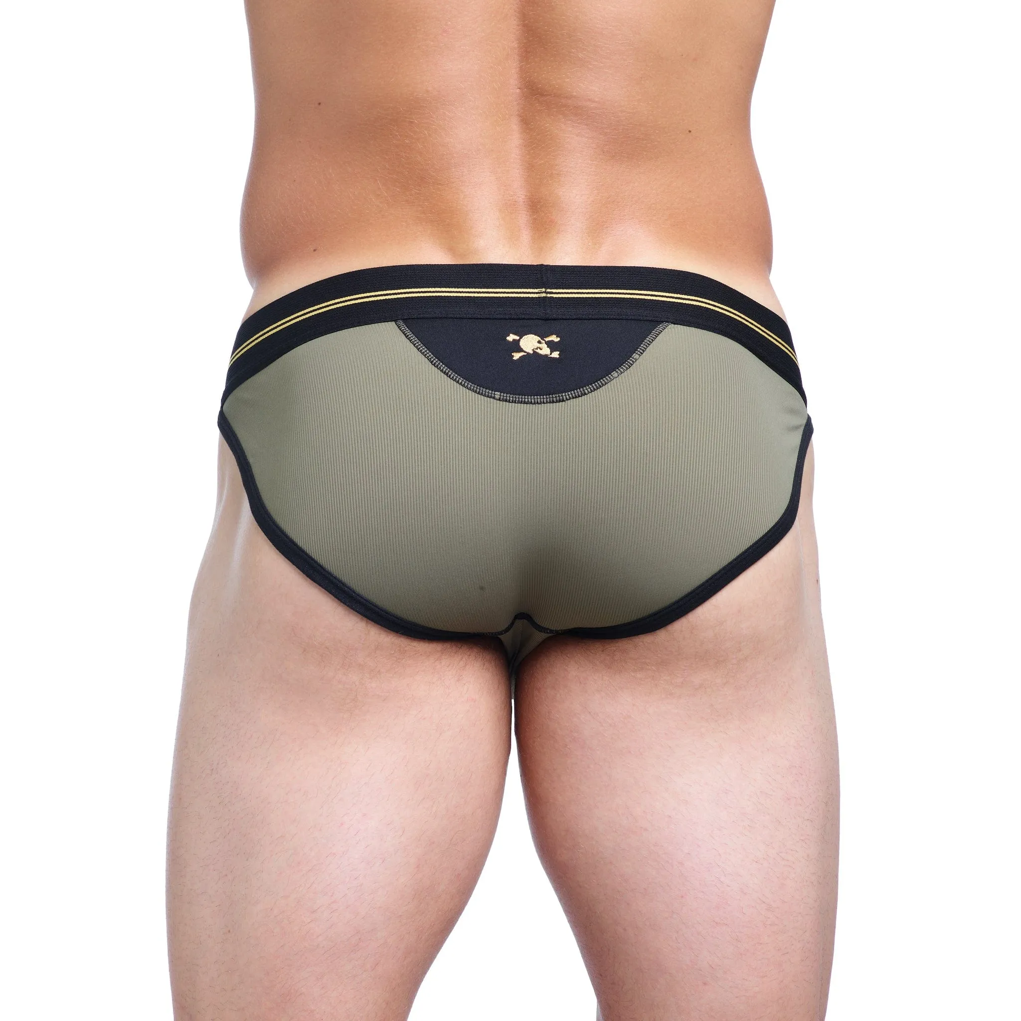 Performance Rib Sport Brief Green