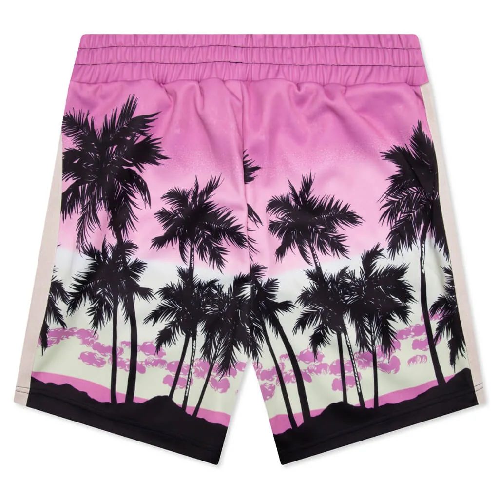 Pink Sunset Track Shorts - Purple/Blue