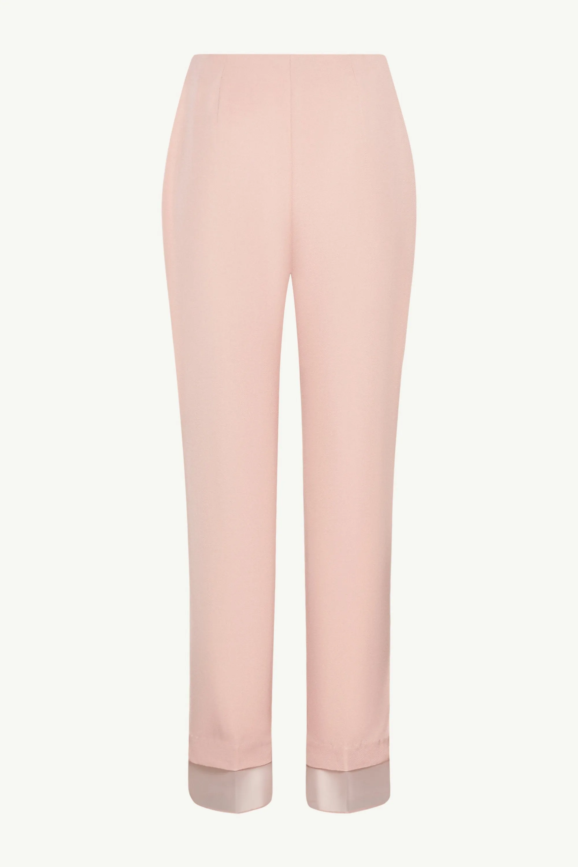 Rayan Organza Trim Trousers - Sepia Rose