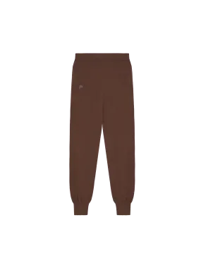 Recycled Cashmere Track Pants—chestnut brown