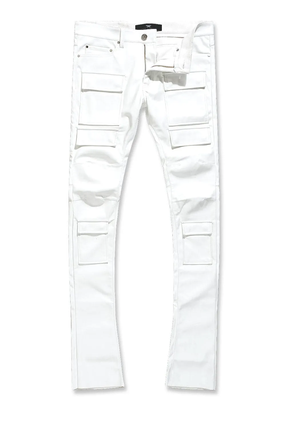 Ross Stacked - Thriller Cargo Pants (White)