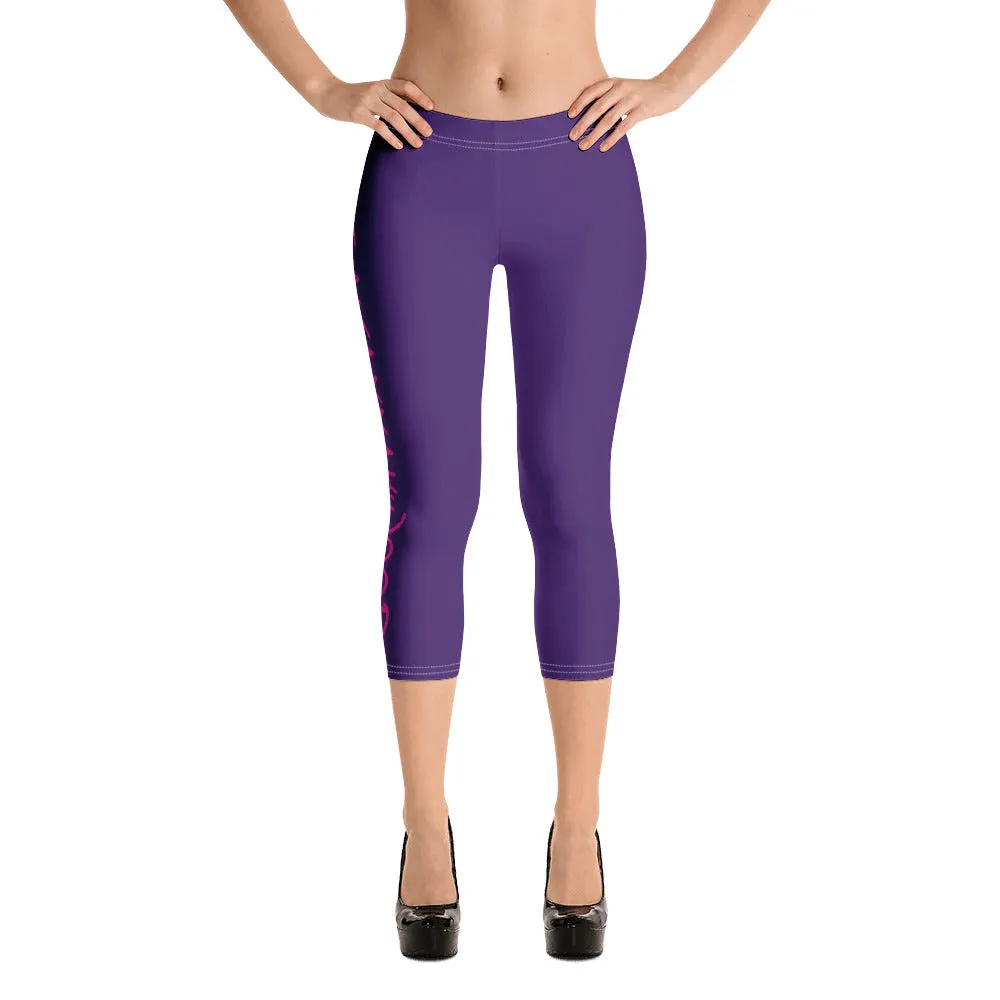 Savannahwood Purple Capri Leggings