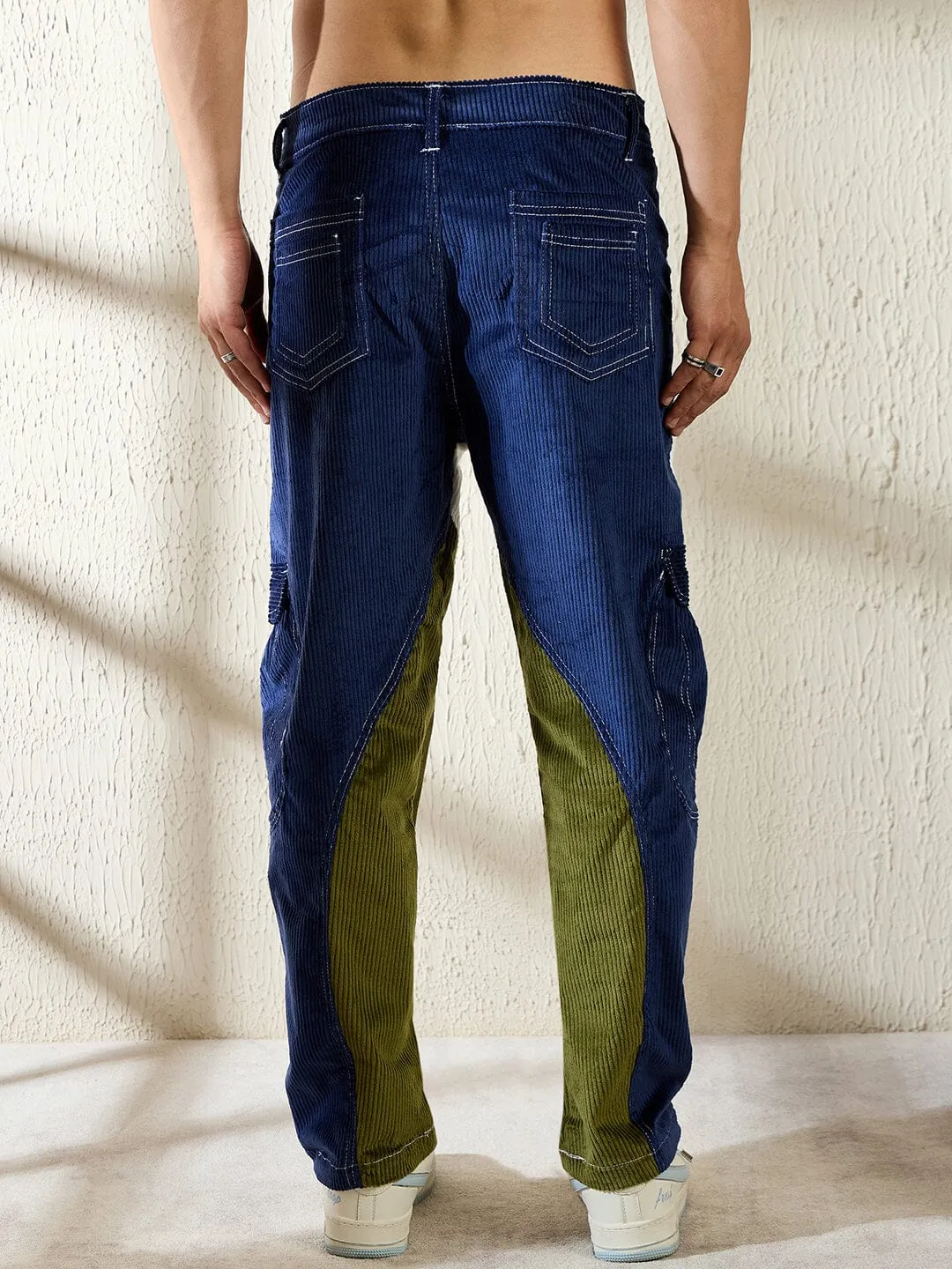 Stylish Corduroy Cut & Sew Trousers in Various Shades