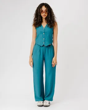 Teal Linen Pants