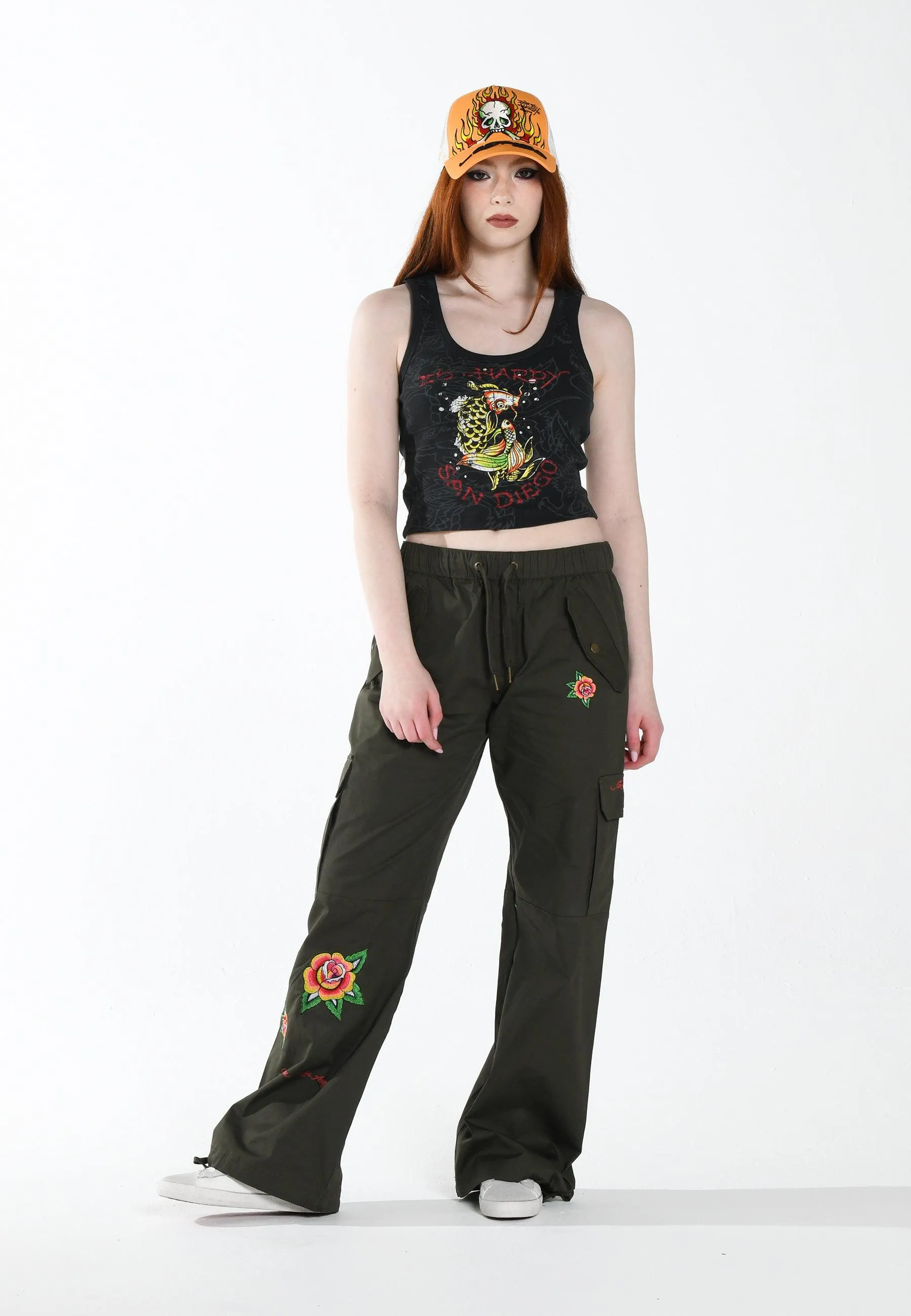 Optimized title: Olive Womens La-Cobra Cargo Trousers