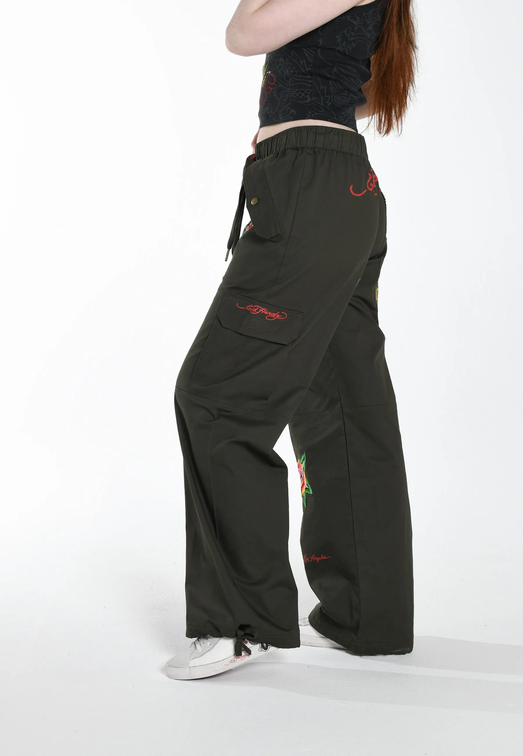 Optimized title: Olive Womens La-Cobra Cargo Trousers