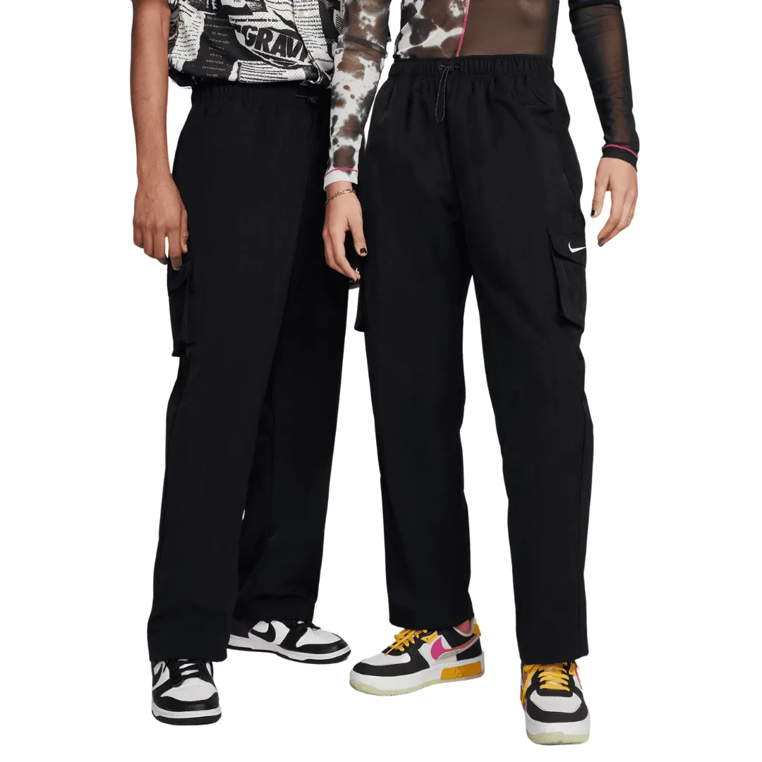 Women's Nike Woven Cargo Pants - Black/White