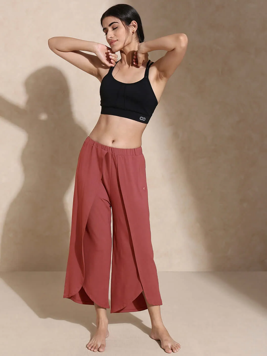 Yoga Tulip Pants Marsala